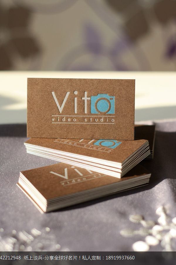 VIT照相馆名片定制凸版印刷letterpress