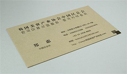 广州韩国美容产业协会中国区总会名片设计欣赏