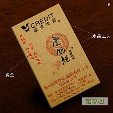 维信融资租赁（苏州）有限公司昆山分公司 名片设计欣赏