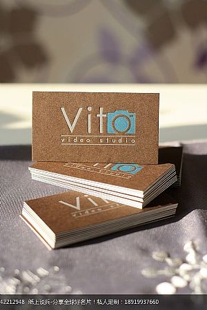 VIT照相馆名片定制凸版印刷letterpress